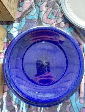Cobalt Blue Stoneware - 8 Salad Plates & 3 Dinner Plates - Gibson
